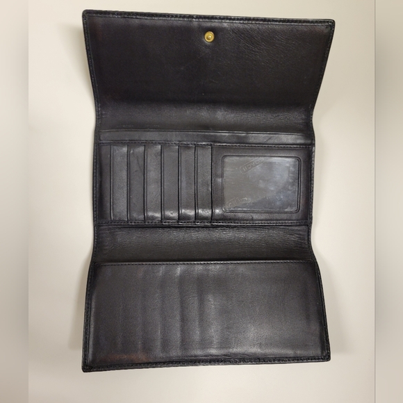 Coach Leatherware Signature Folding Snap Wallet - Picture 3 of 9